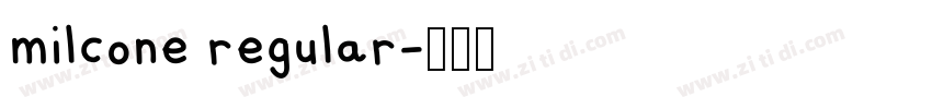 milcone regular字体转换